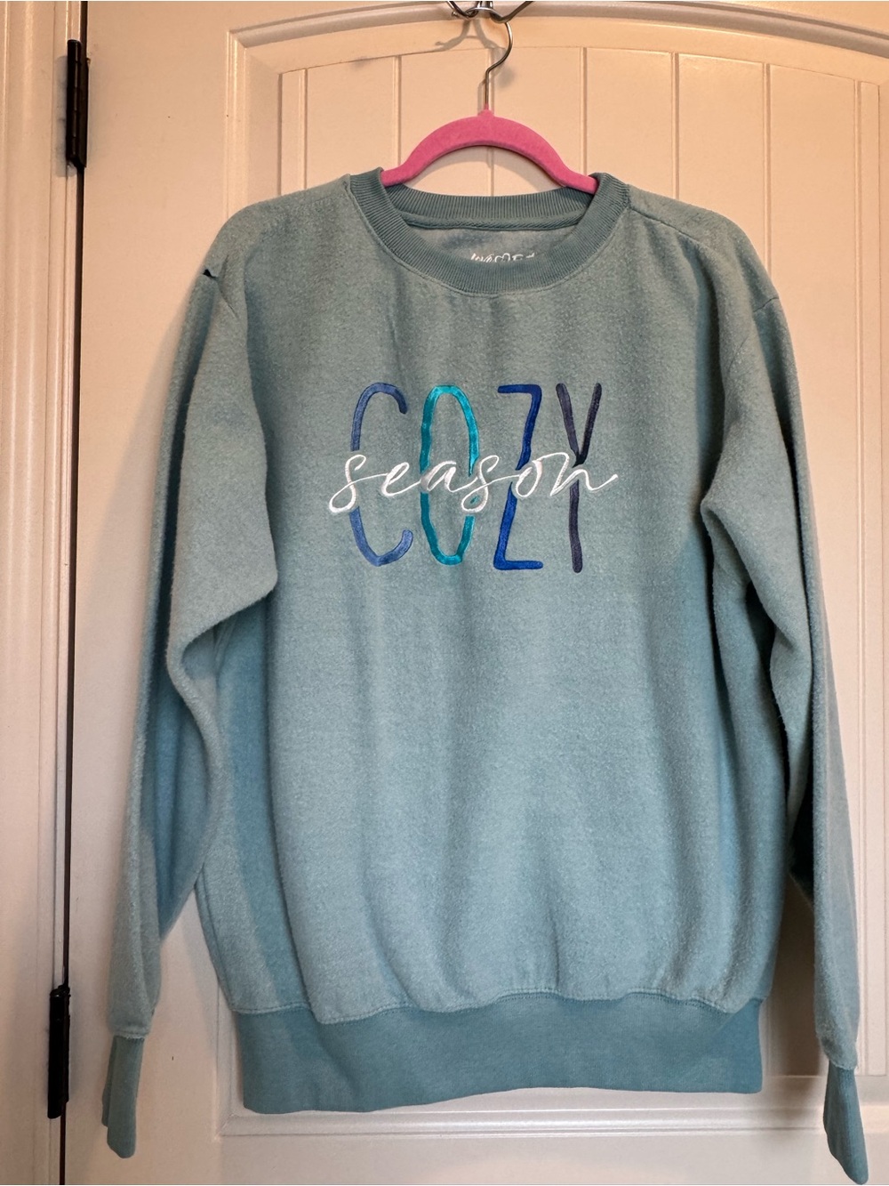Crewneck Sweater Embroidered Accents